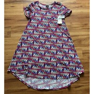 LuLaRoe Disney Collection Carly High Low Dress Size S Minnie Mouse Bows